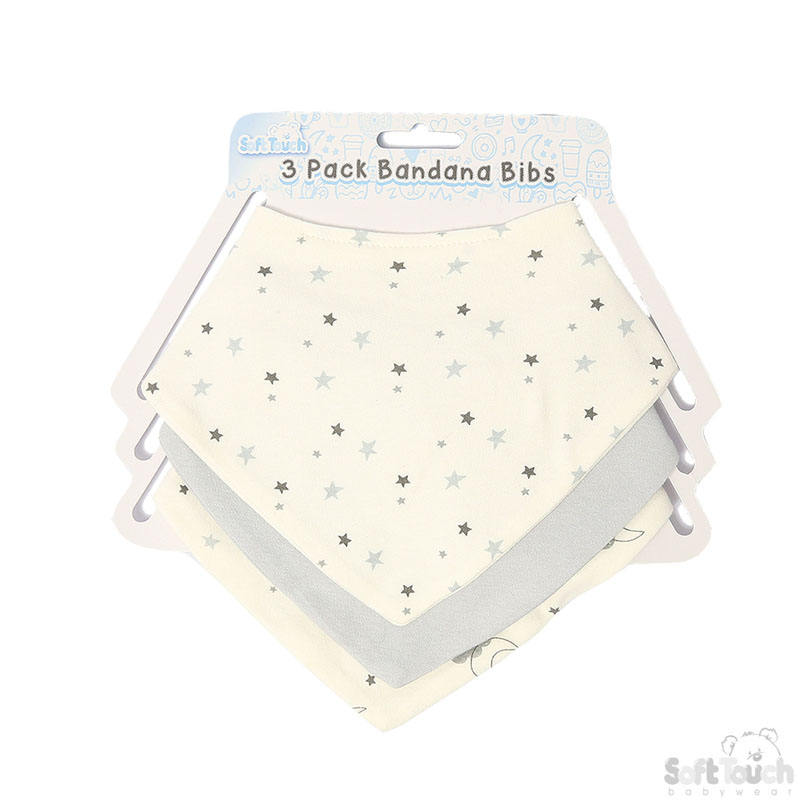 3 Pack Bandana Bib Set: CC100-B
