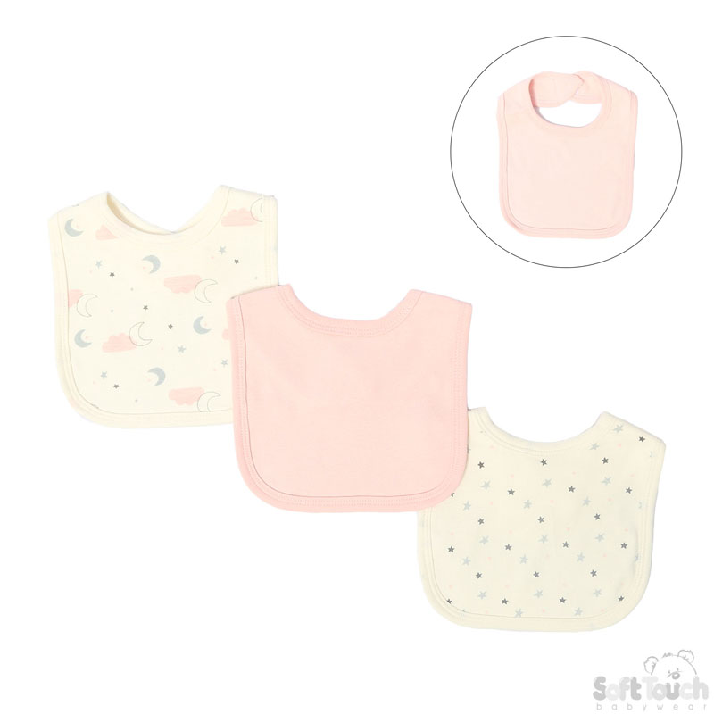 3 Pack Velcro Bibs: CC103-B