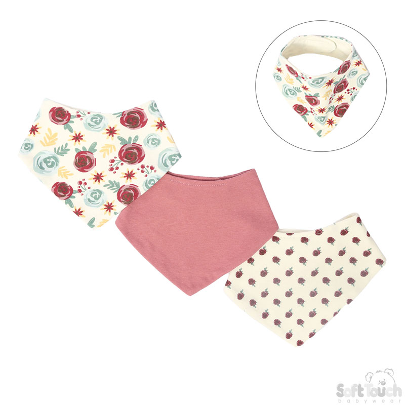 3 Pack Bandana Bib Set: CC104-B