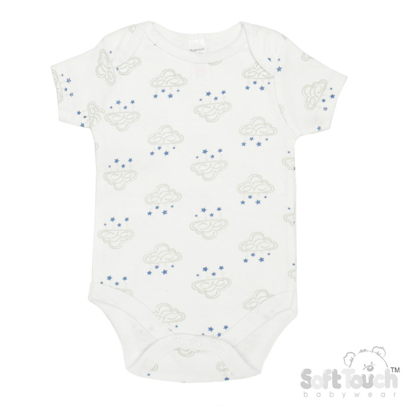 Bodysuits with Grey Cloud Design No. CC11-BS-3-6m