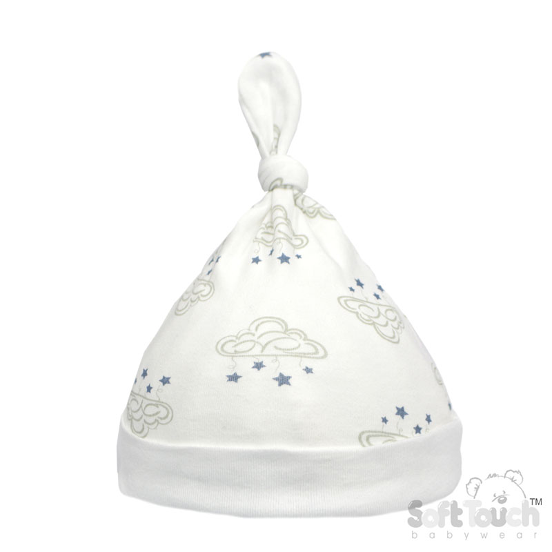 Printed 'Clouds' Knotty Hat No. CC11-H