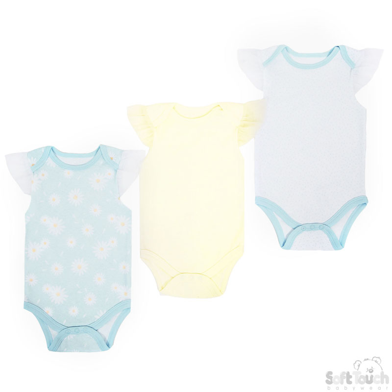 Girls 3 Pack Bodysuits: CC201-BS (Daisy)