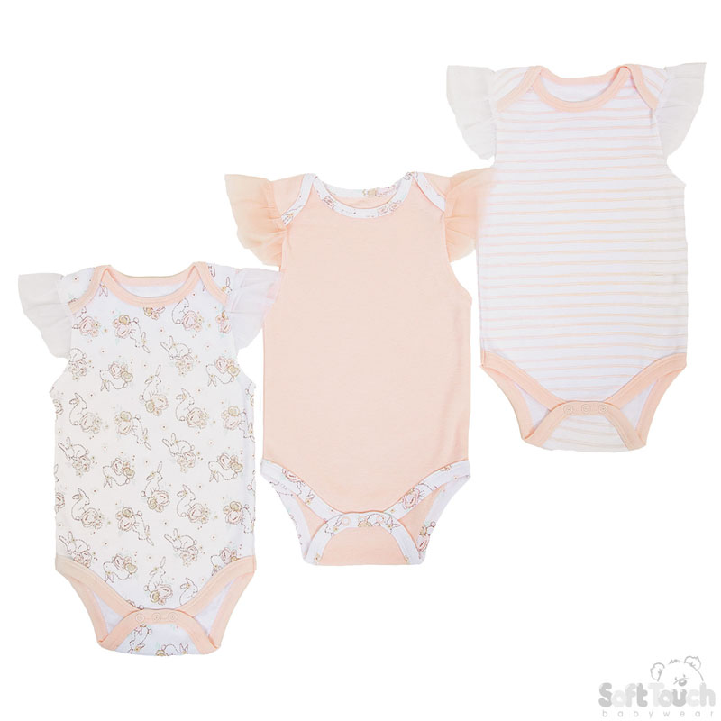 Girls 3 Pack Bodysuits: CC202-BS (Bunny)