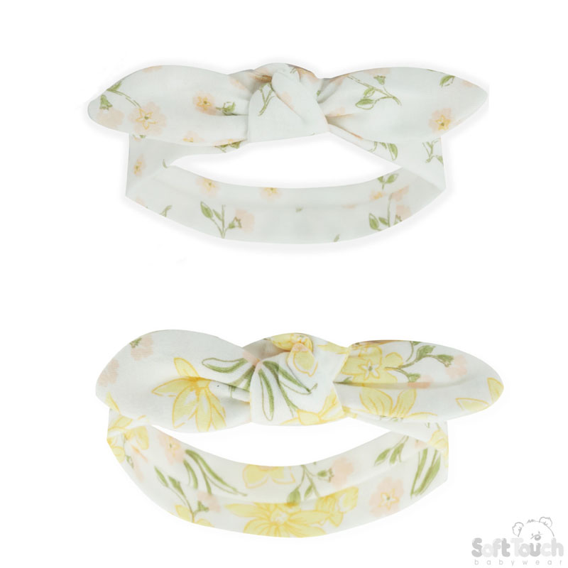 Girls 2 Pack 'Knotty' Headband : CC203-HB (Floral)