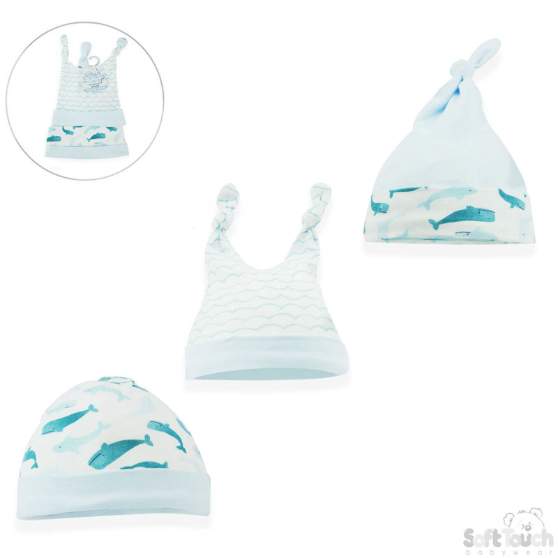 Boys 3 Pack Hats: CC204-H (Whale)