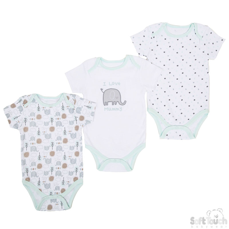 3 Pack Bodysuits: CC205-BS (Elephant)