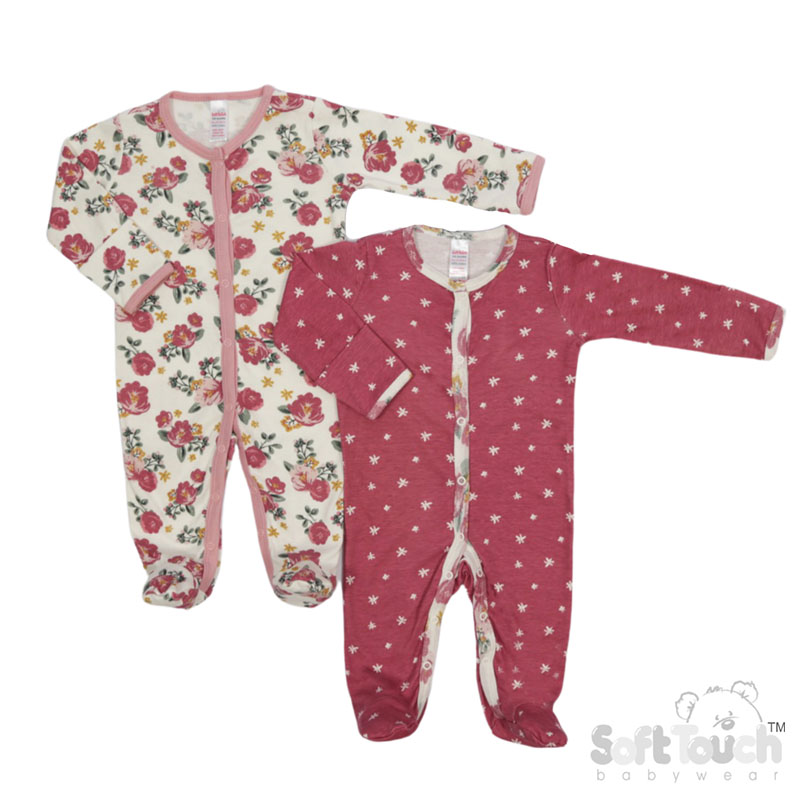 2 Pack Sleepsuits : CC210-SS (Floral)