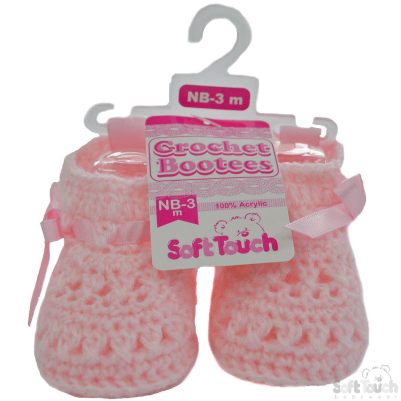 Pink Crochet Bootees No.CRS09-P