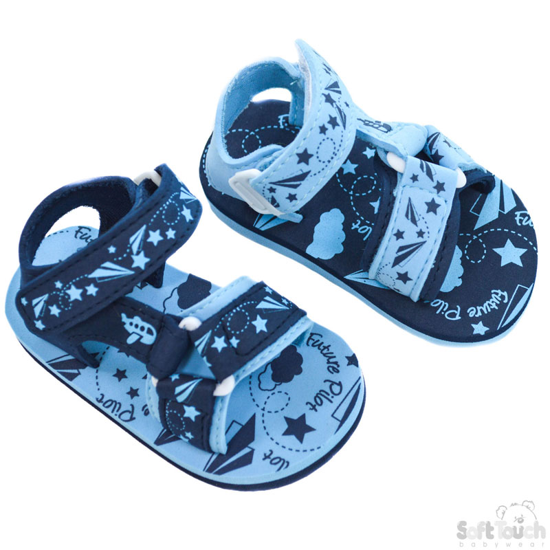 Aeroplane Print EVA Sandals: E164