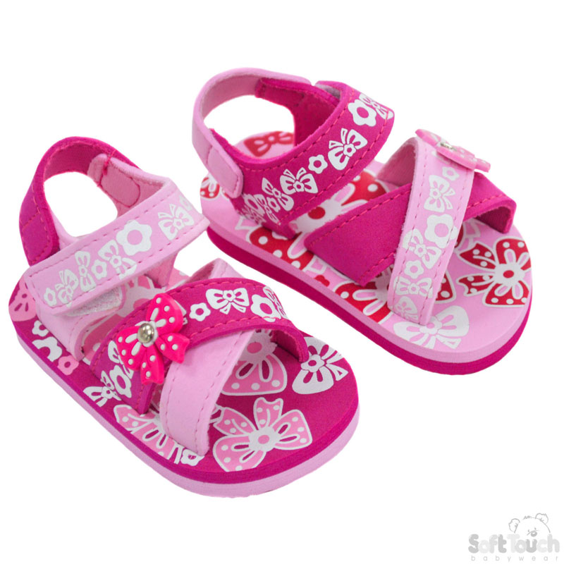 Bow Print W/Patch EVA Sandals No. E172