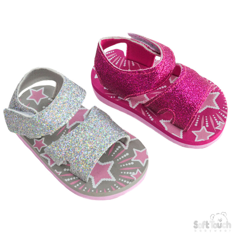 Star Print w/Glitter EVA Sandals: E174