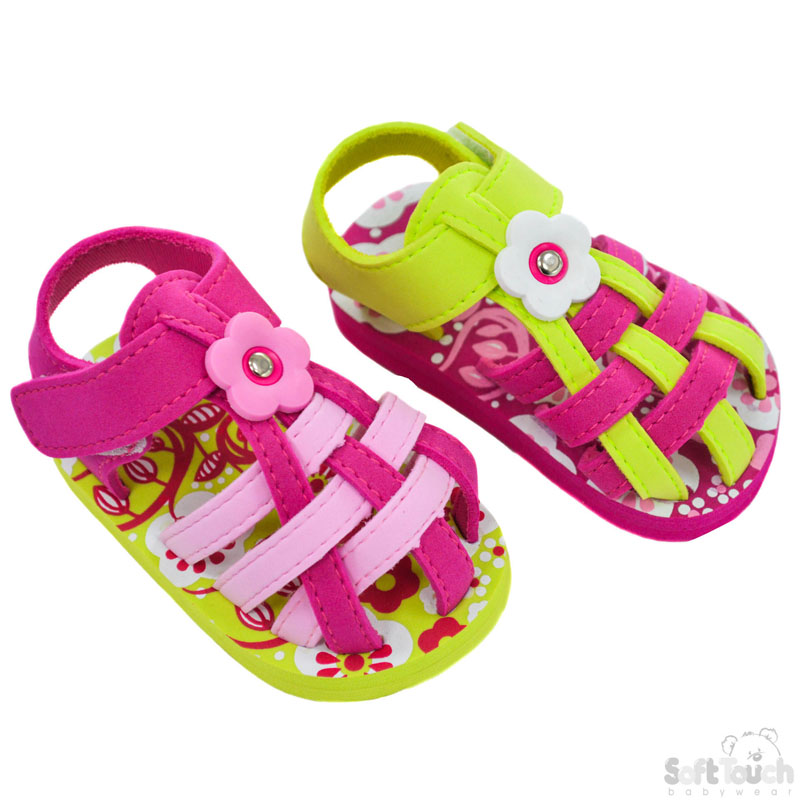 Floral Print EVA Sandals W/Patch No. E178