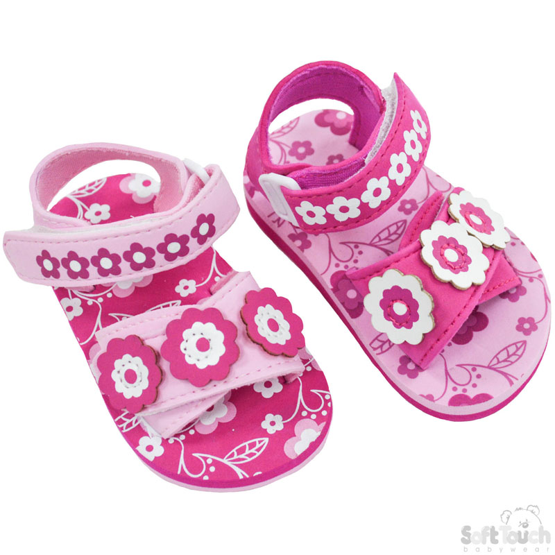 Flower Print EVA Sandals W/Patches No.E181