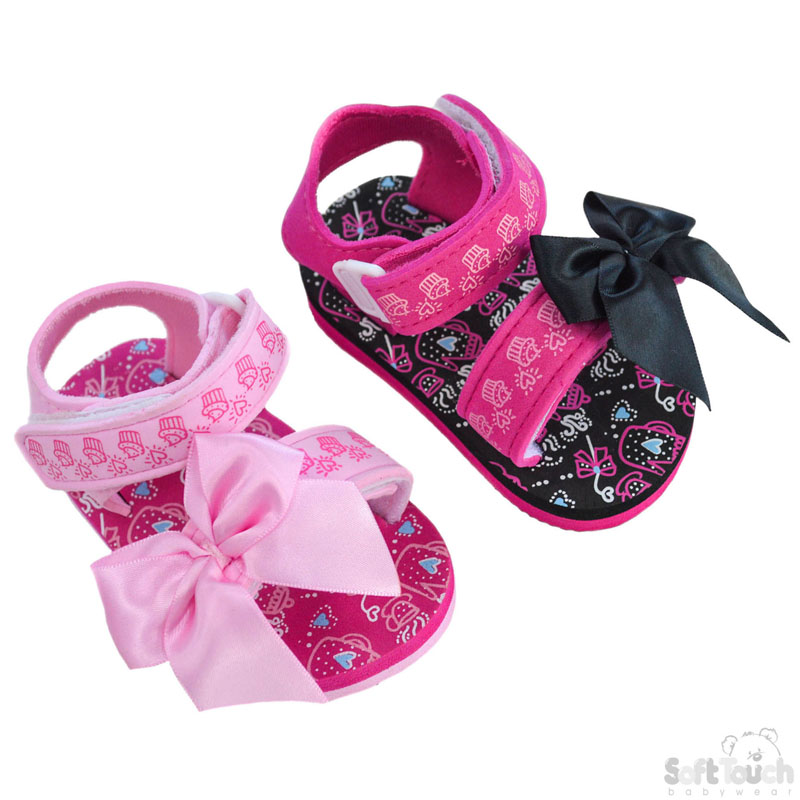 Tea Time Print w/Bow EVA Sandals: E182