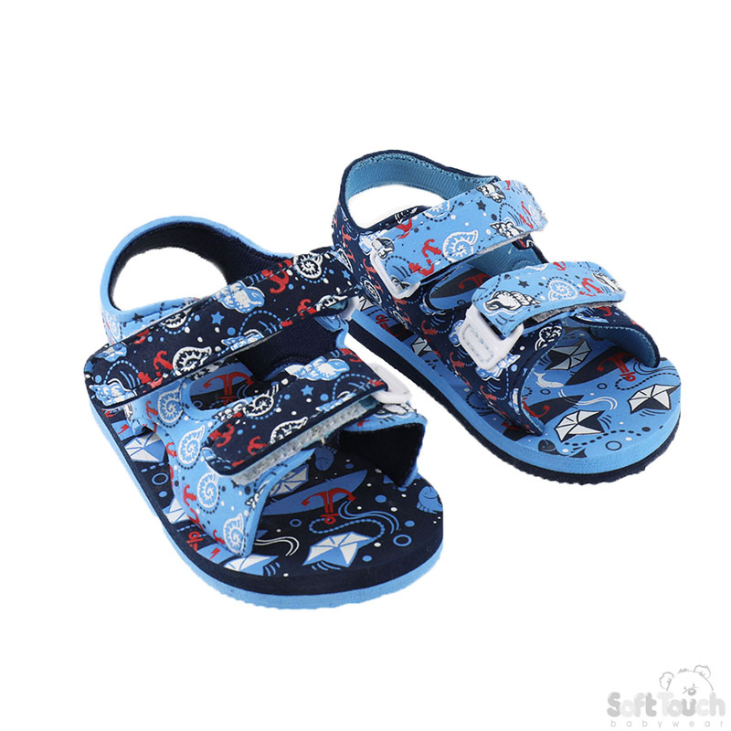 Anchor/Nautical Print EVA Sandals : E196