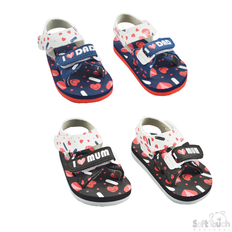 I Love Mum/Dad Print EVA Sandals : E28