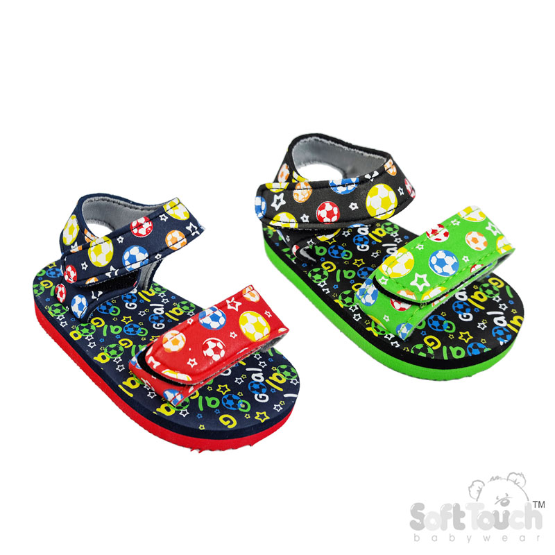 Football/Goal Print Sandals : E46