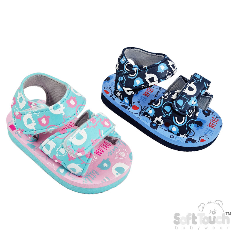 Dream Big Little One/Elephant Print Sandals : E58