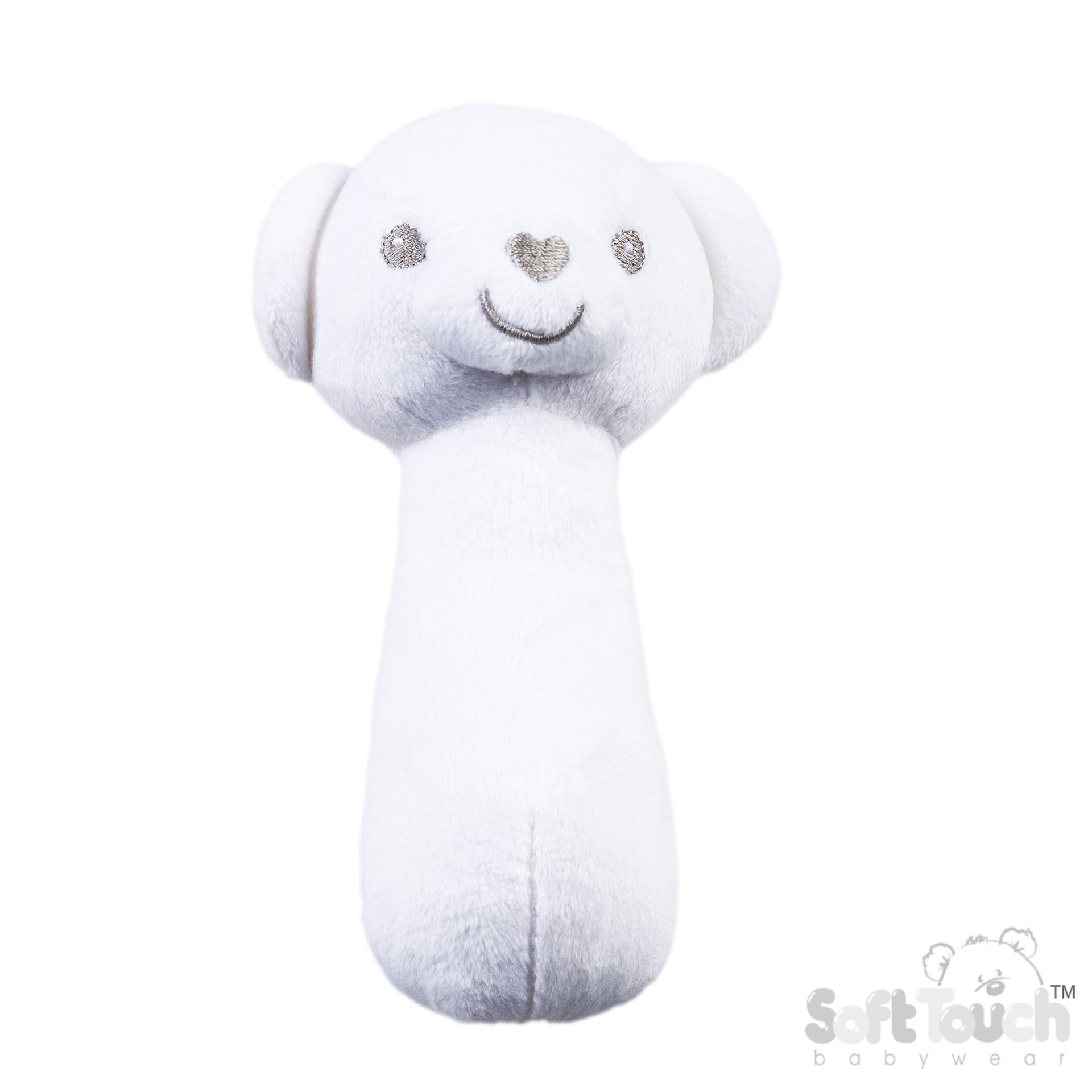 White Eco Recycled Bear Squeaky Toy : ESQ60-W