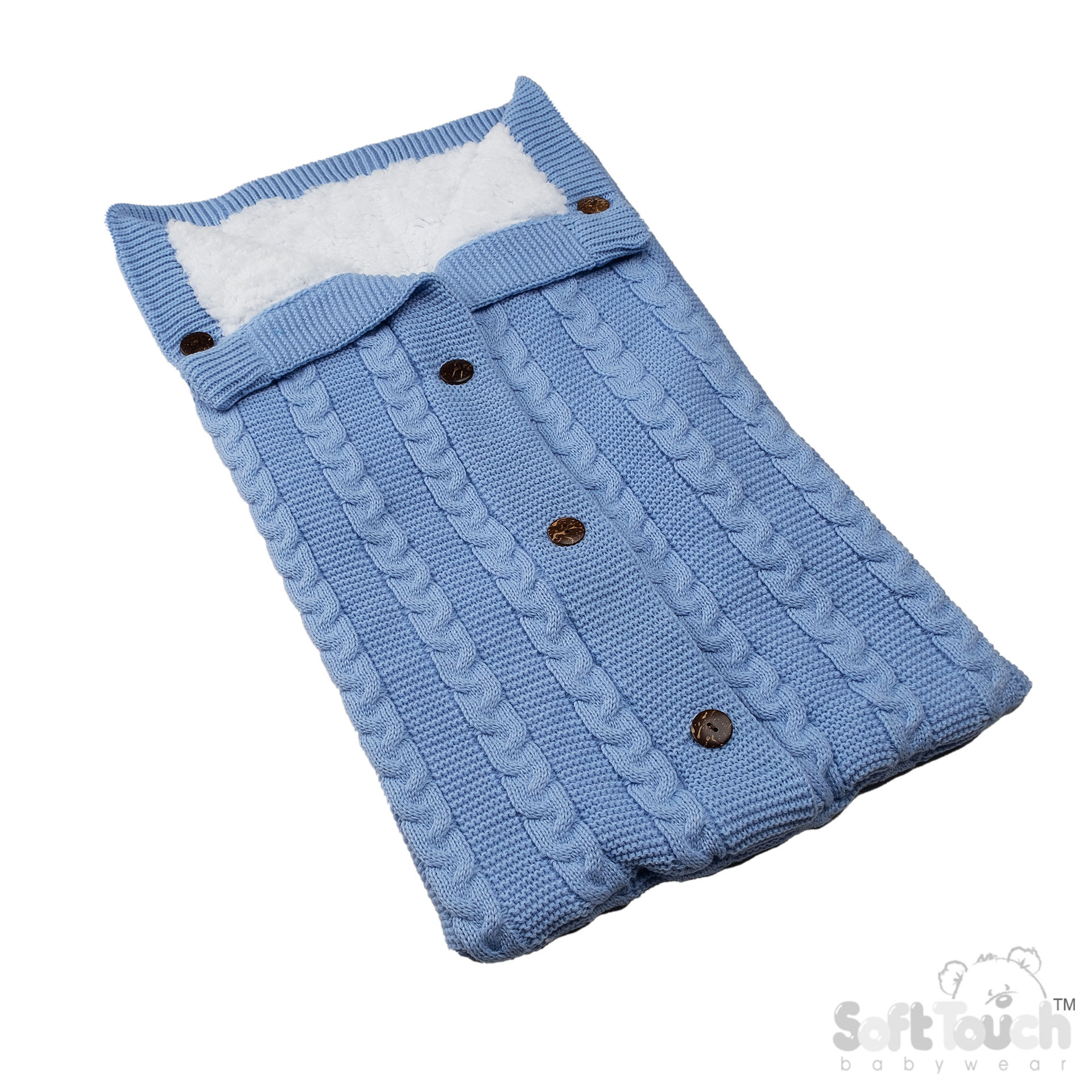 Blue Recycled Acrylic Cable Swaddle Wrap : ESW800-B