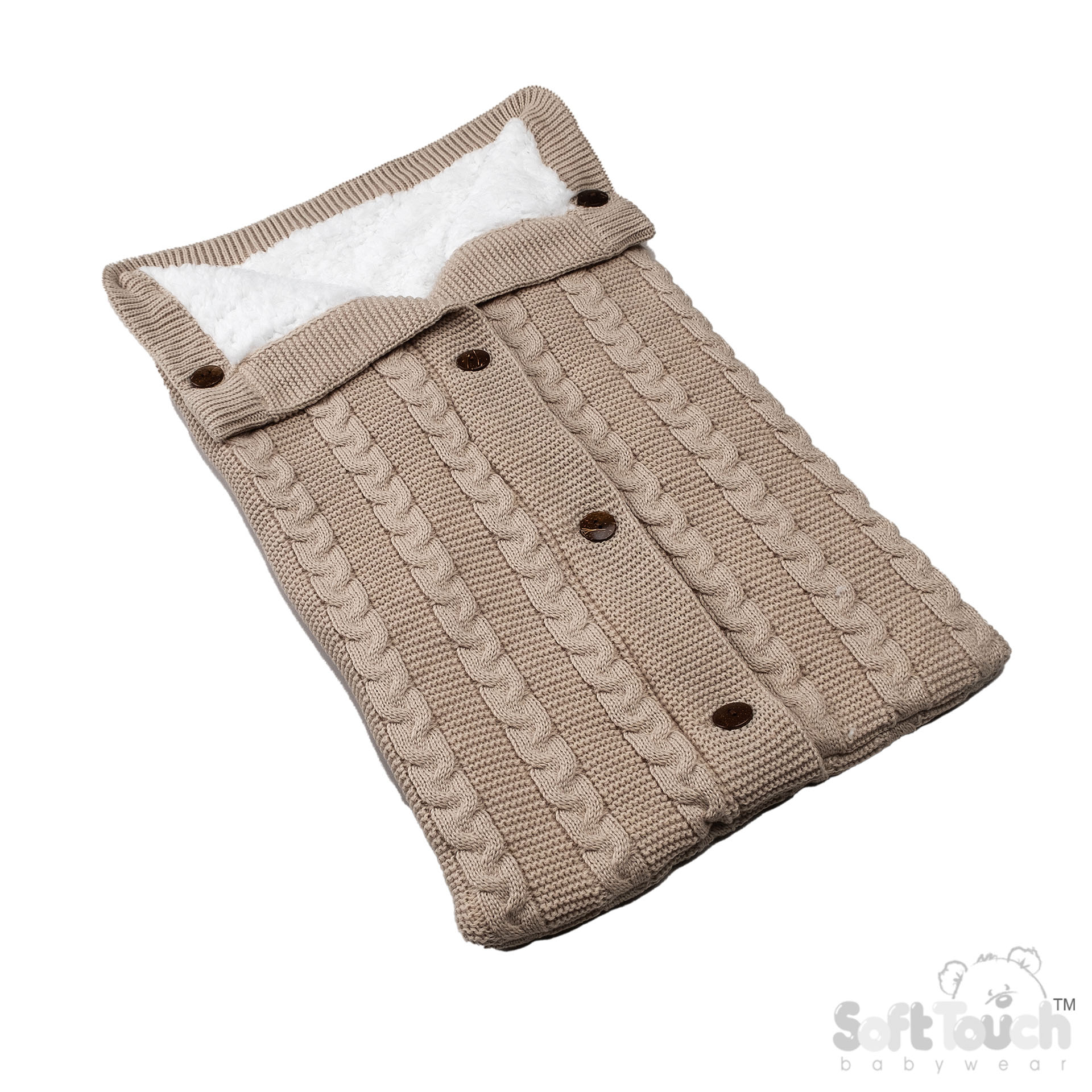 Biscuit Recycled Acrylic Cable Swaddle Wrap : ESW800-BI