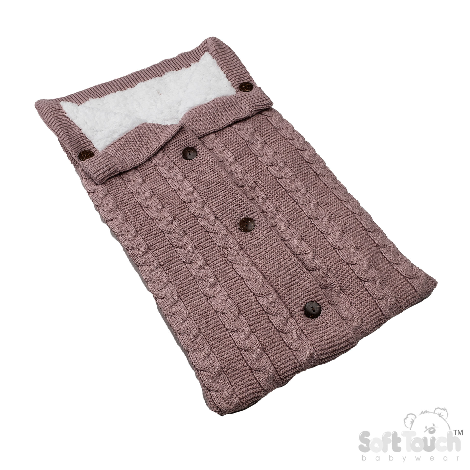 Dusty Pink Recycled Acrylic Cable Swaddle Wrap : ESW800-DP