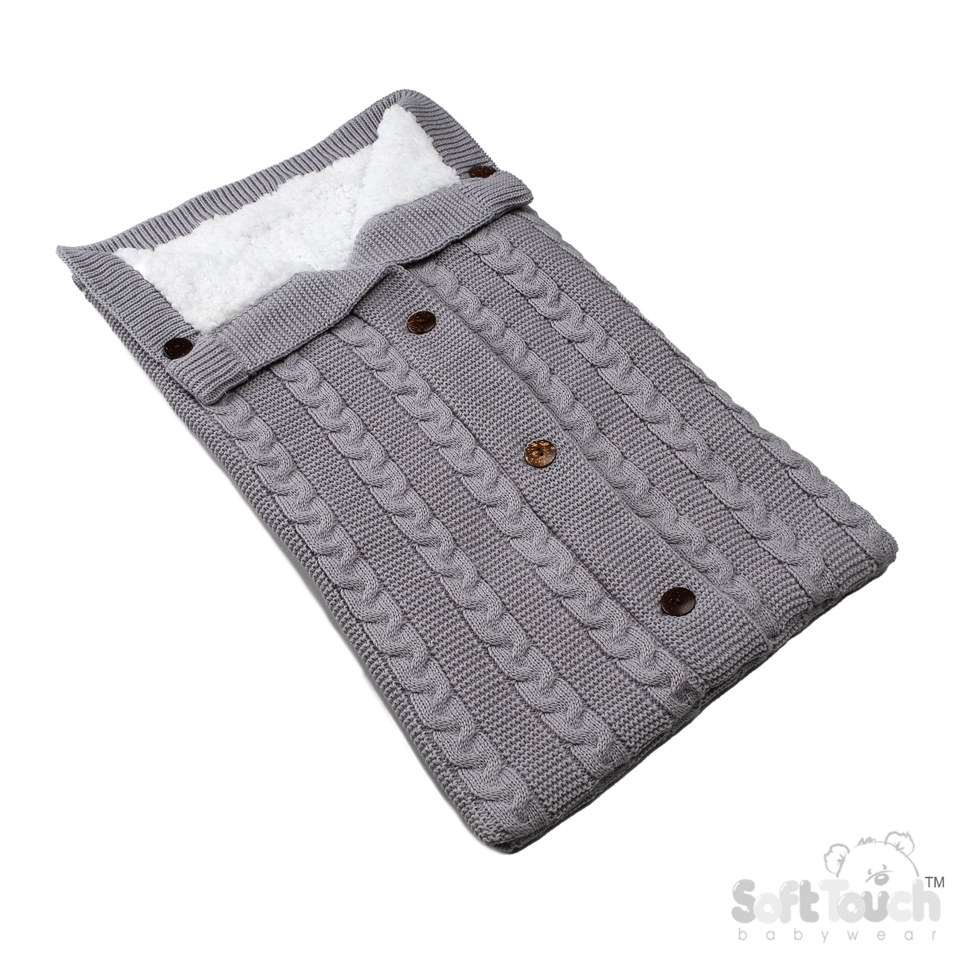 Grey Recycled Acrylic Cable Swaddle Wrap : ESW800-G