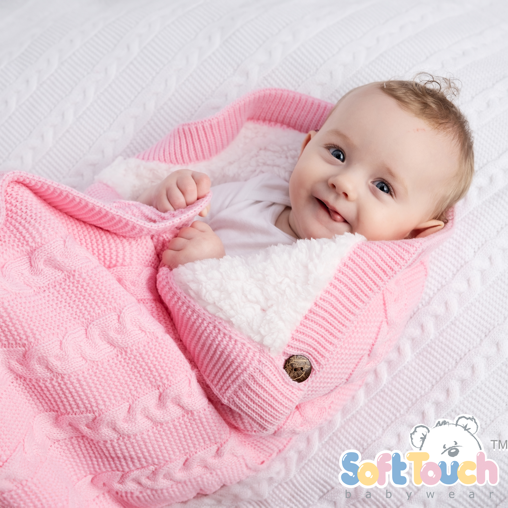 Pink Recycled Acrylic Cable Swaddle Wrap : ESW800-P