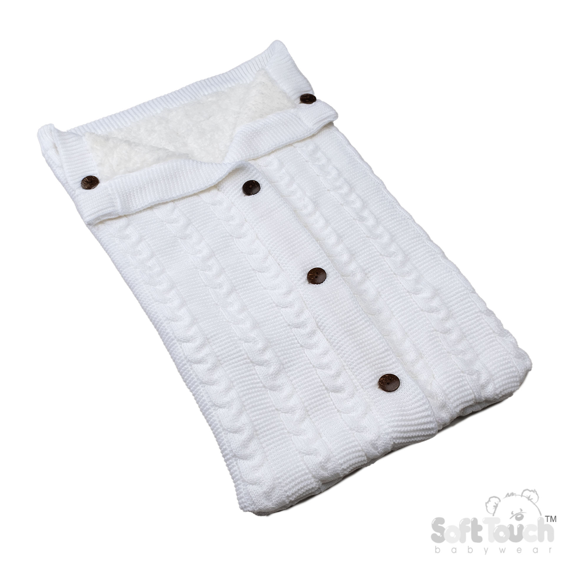 White Recycled Acrylic Cable Swaddle Wrap : ESW800-W