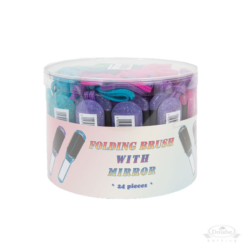 Folding Brushes With Mirror/Pick No.FB75