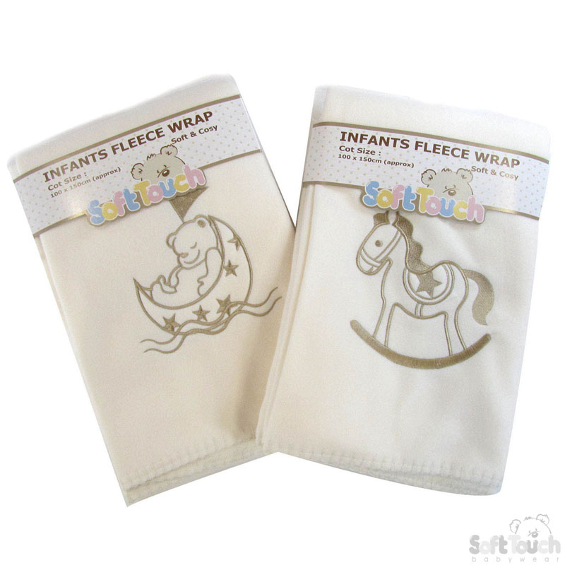 Baby's Cream Fleece Wrap Cot No.FBC20-CR