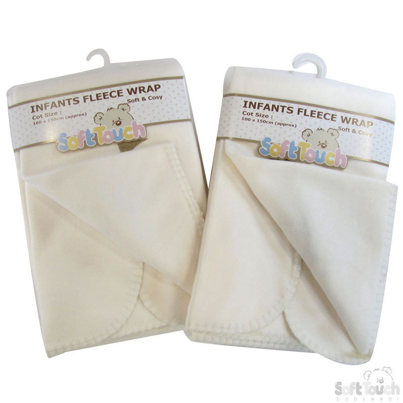 Baby's Cream Fleece Wrap Cot No.FBC20-CR