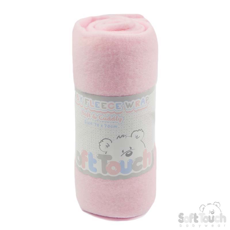 Plain Pink Fleece Baby Wrap : FBP04-P