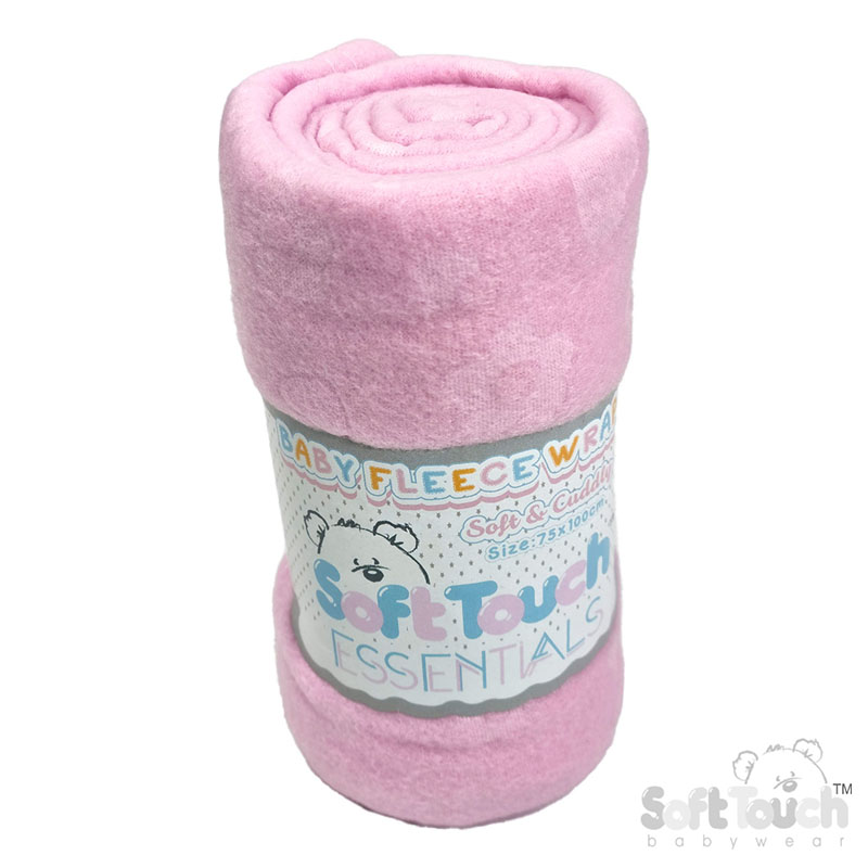 Pink Embossed Fleece Baby Wrap (RP) -  FBP05-P