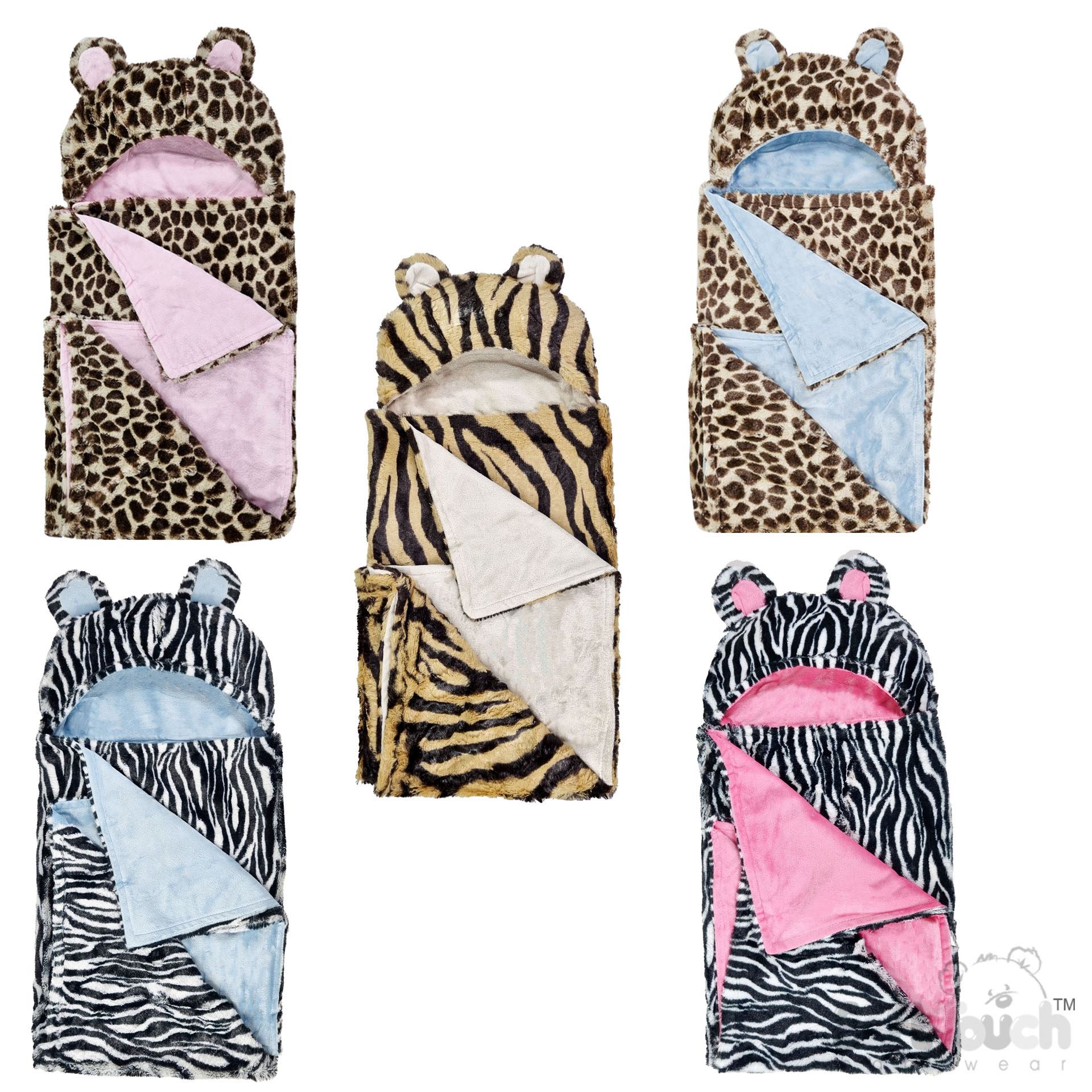 Hoodie Baby Wrap Zebra/Tiger/Leopard No.FBP102