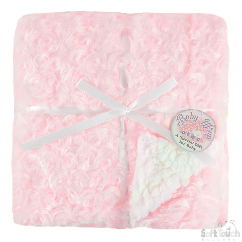 Gift Packed Pink Deluxe Rose Mink Wrap No.FBP112-P