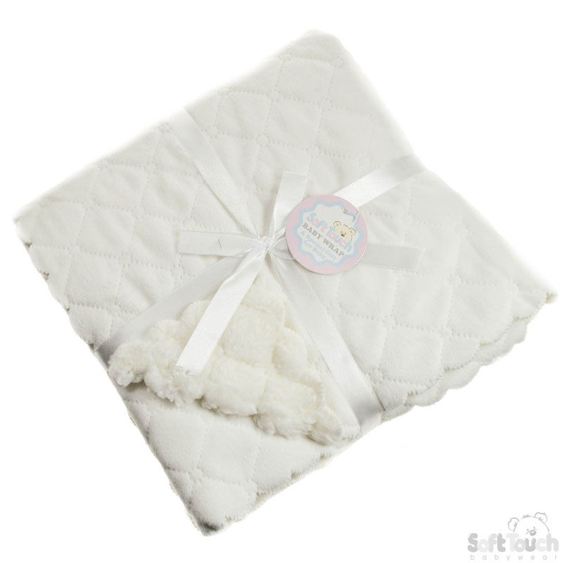 Cream Boxed Diamond Embossed Mink Wrap FBP114-C