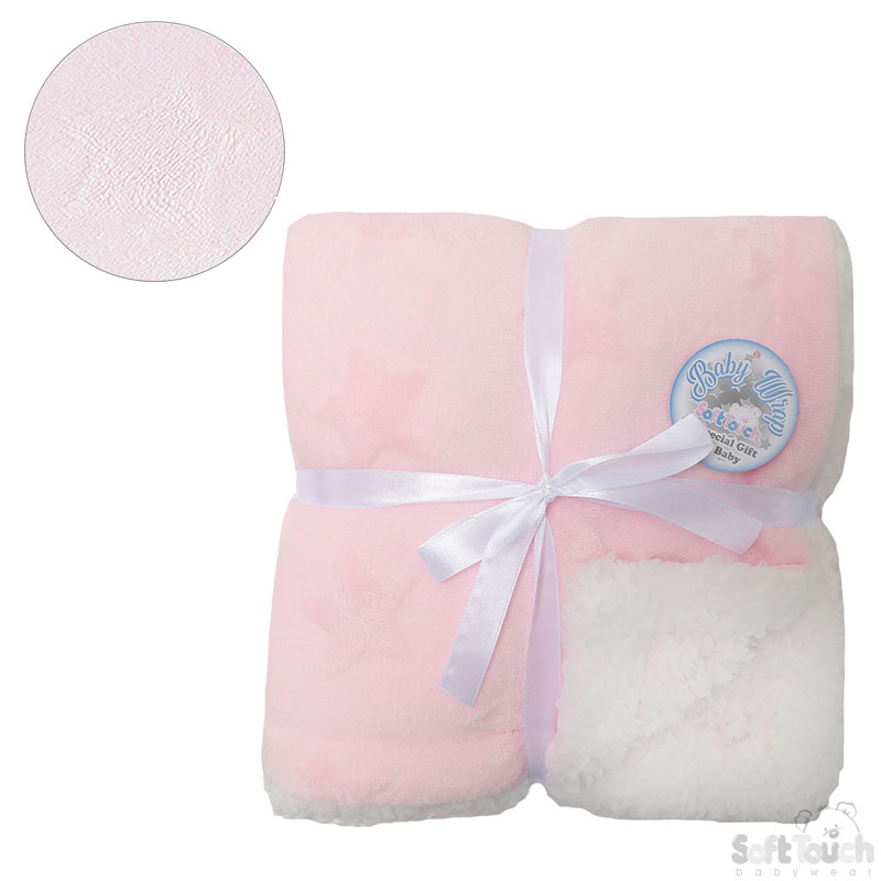 Pink Gift Packed Deluxe Star Embossed Wrap No. FBP116-P