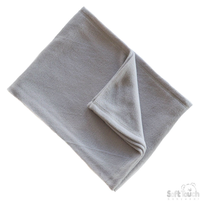 Plain Grey Fleece Wrap No. FBP12-G