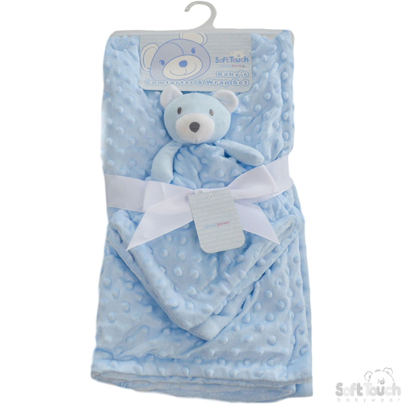 Blue Bubble Wrap W/Bear Comforter No. FBP146-B
