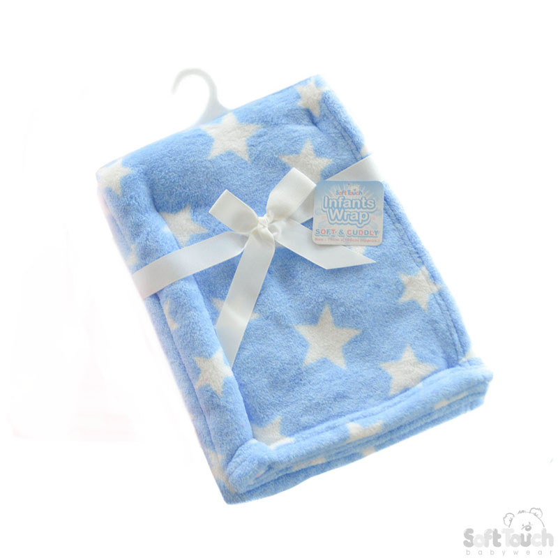 Blue Star Print Infants Wrap No. FBP150-B