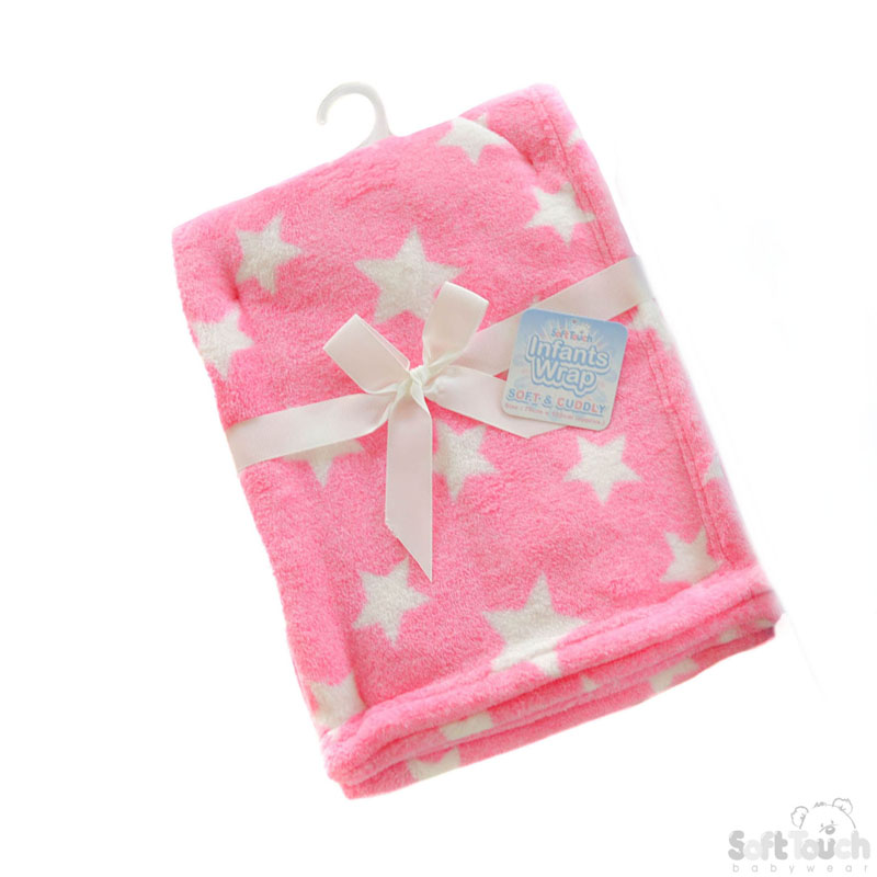 Pink Star Print Infants Wrap No. FBP150-P