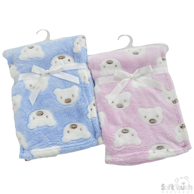 Bear' Print Coral Wrap No. FBP154