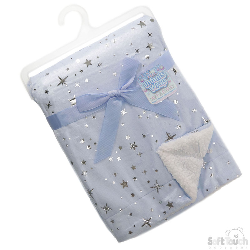 Blue Stars Mink Wrap No. FBP157-B