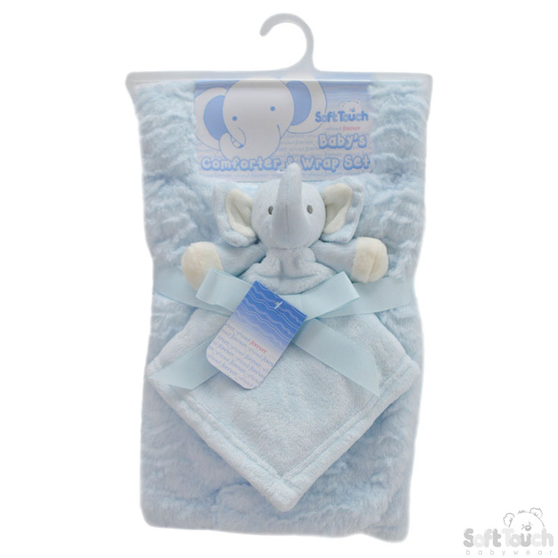 Blue Layered Wrap W/Elephant Comforter No. FBP176-B