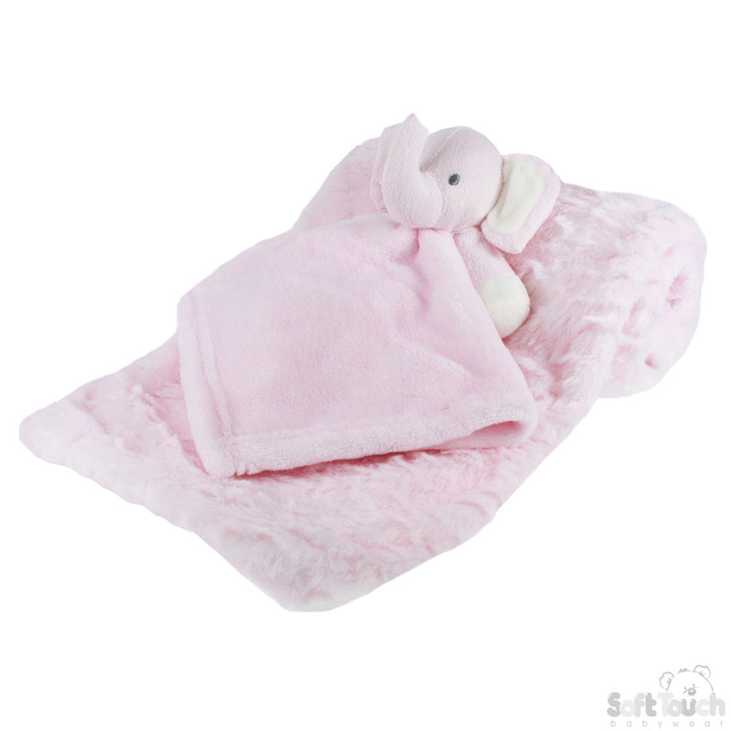 Pink Layered Wrap W/Elephant Comforter No. FBP176-P