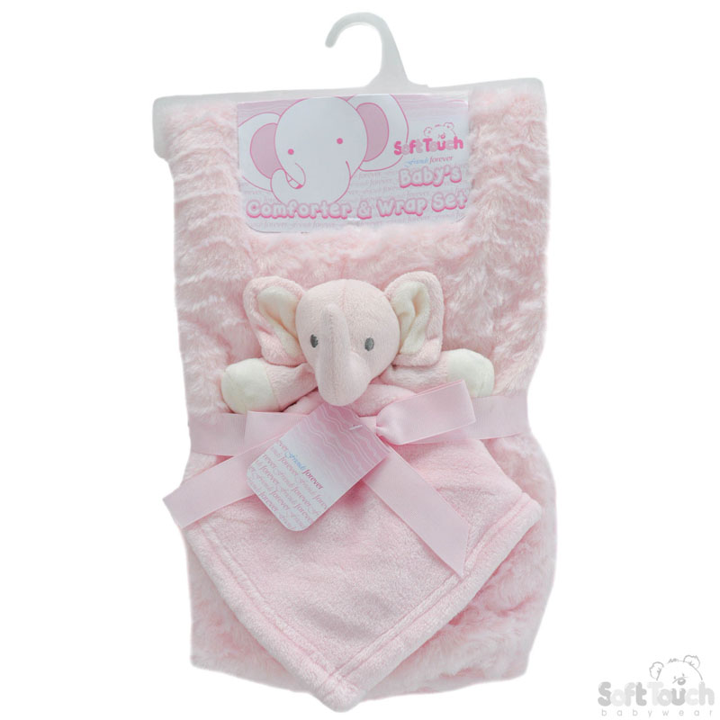 Pink Layered Wrap W/Elephant Comforter No. FBP176-P
