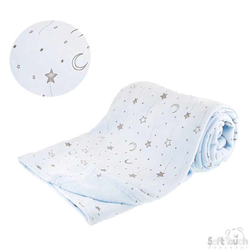 Blue Mink Wrap W/Sun & Moon Print No. FBP192-B