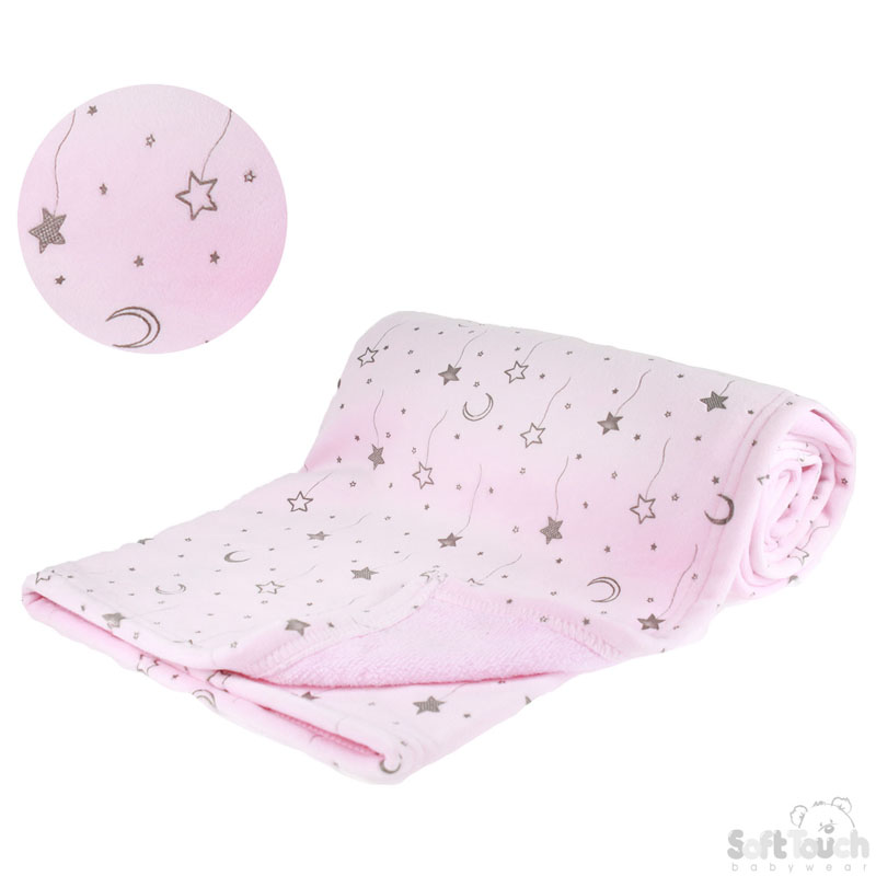 Pink Mink Wrap W/Sun & Moon Print No. FBP192-P