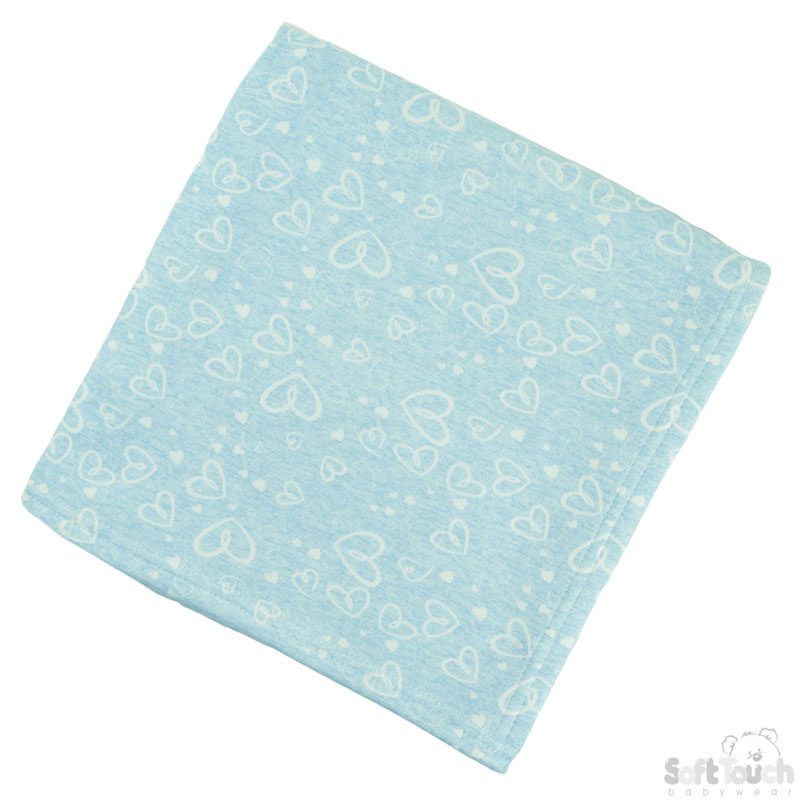 Blue Wrap W/Hearts Print No.FBP194-B